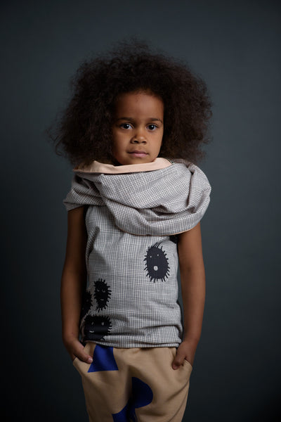 PAPU Burr Top White sand and Charcoal grey color