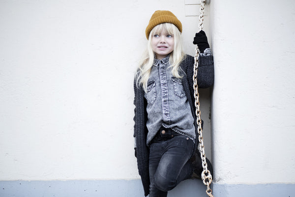 I DIG DENIM Greta Cardigan Dark Grey