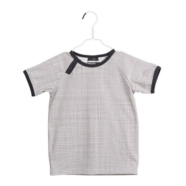 PAPU Mesh T-Shirt White sand and Charcoal grey color