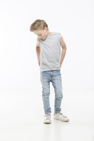 I DIG DENIM Owen Hood Sweater Grey Melange color