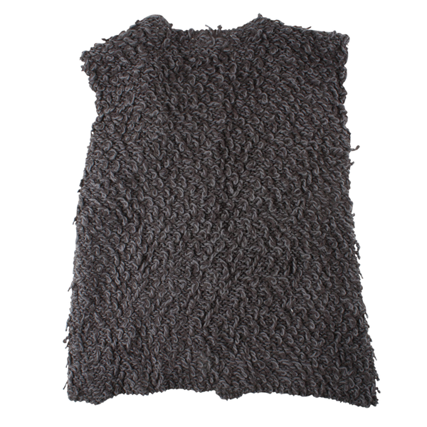 SMALL RAGS Dina Knit Vestcoat Dark Grey Melange