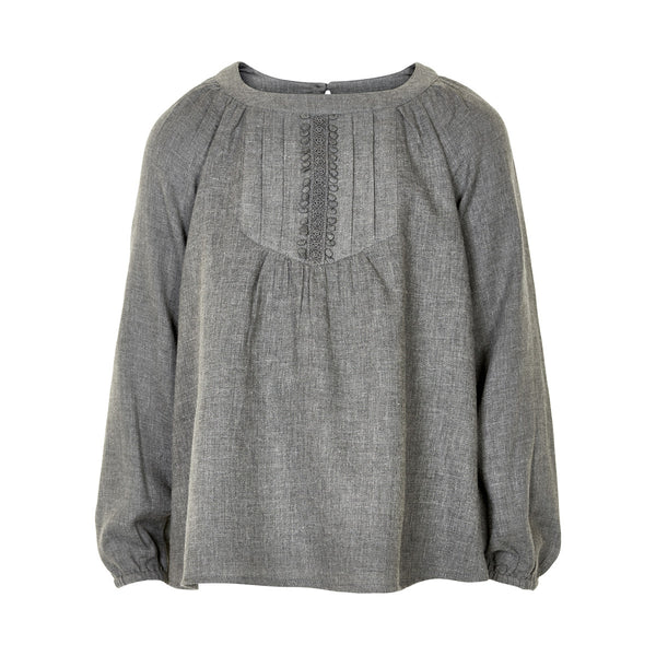 CREAMIE Elvira Blouse Mid Grey Melange