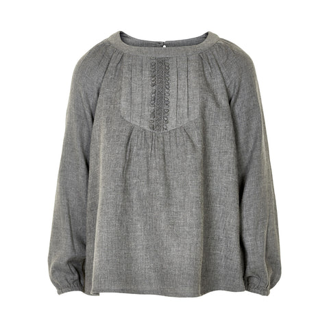 CREAMIE Elvira Blouse Mid Grey Melange