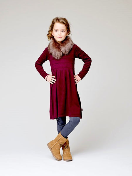 CREAMIE Erina Dress Tawny (Dark Red)