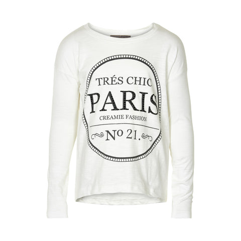 CREAMIE Erin Long Sleeve T-Shirt Cloud