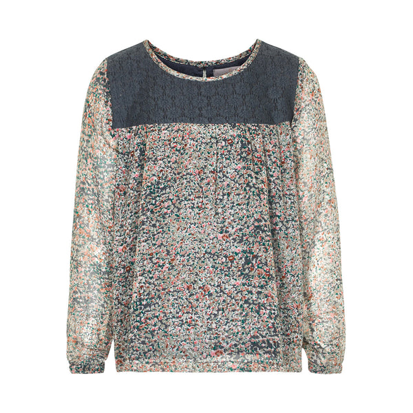 CREAMIE Eris Blouse Ebony (Dark Grey)