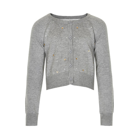 CREAMIE Elia Cardigan Light Grey Melange