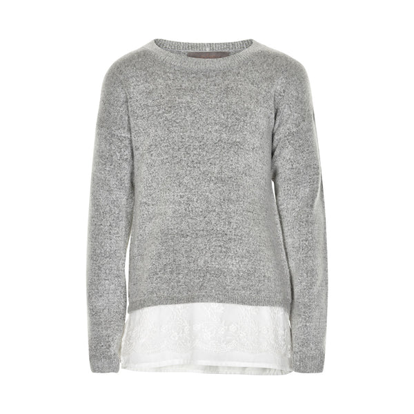 CREAMIE Elsabeth Pullover Light Grey Melange