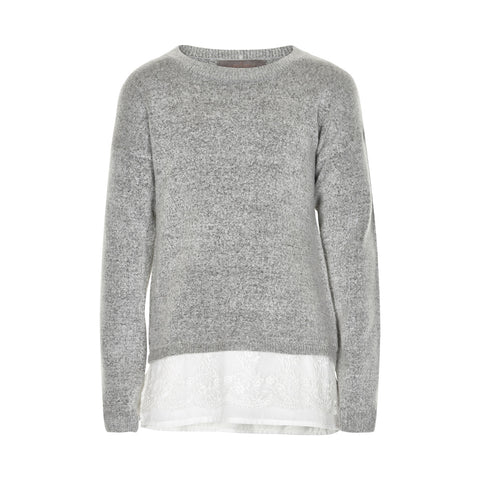 CREAMIE Elsabeth Pullover Light Grey Melange