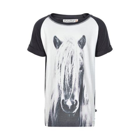 MINYMO Janie 36 Blouse SS w.photo White color