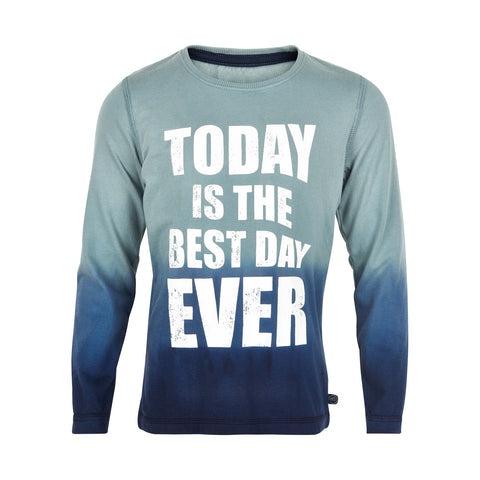 MINYMO Jay 38 T-Shirt SS w.text Lead Blue color