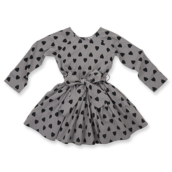 HOW TO KISS A FROG Adele Dress Dark Grey Heart