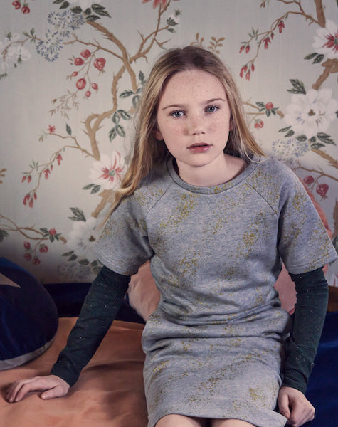 MARMAR Dara Dress Gold Glitter Paint Color