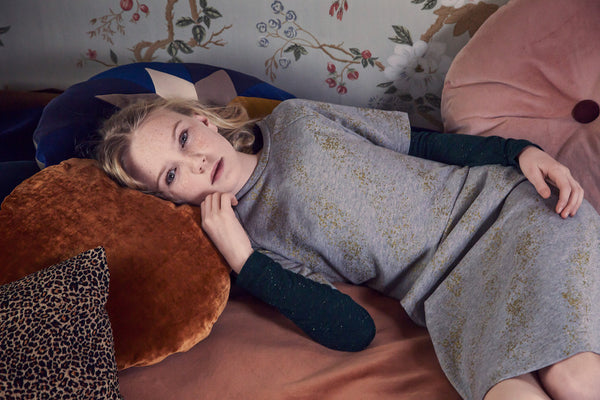 MARMAR Dara Dress Gold Glitter Paint Color