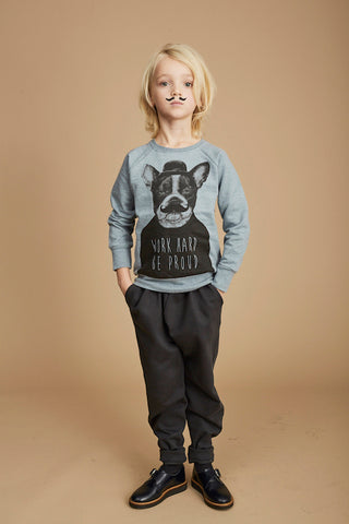 SOFT GALLERY Chaz Sweatshirt - Citadel Black Neppy Color