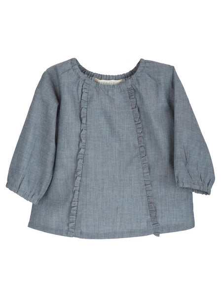 SERENDIPITY ORGANICS Baby Flair Shirt Midnight Blue Color