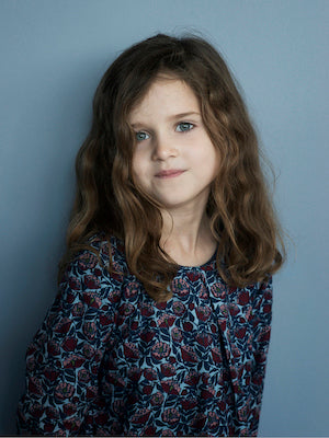 SERENDIPITY ORGANICS Brushed Dress Paeonia Flower Print Color