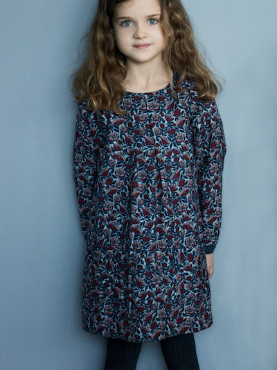 SERENDIPITY ORGANICS Brushed Dress Paeonia Flower Print Color