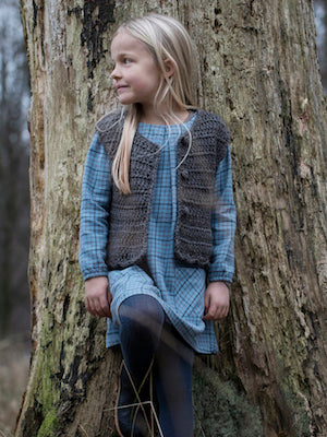 SERENDIPITY ORGANICS Brushed Dress Winterchecks Blue Color