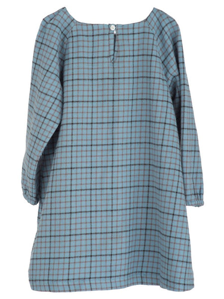 SERENDIPITY ORGANICS Brushed Dress Winterchecks Blue Color
