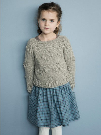 SERENDIPITY ORGANICS Brushed Skirt Winterchecks Blue Color