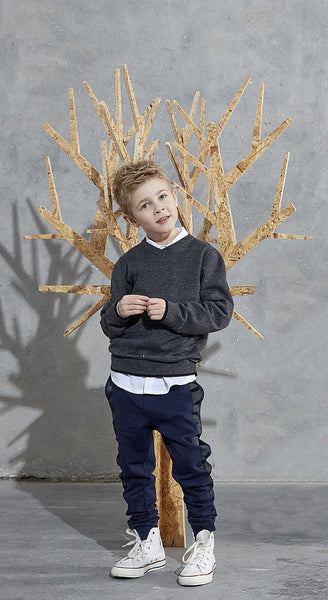 KIDS UP Knit Pullover Grey