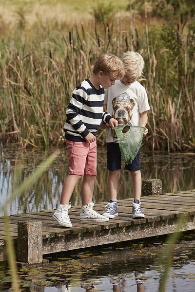KIDS UP Bale Twill Shorts - Coral Color