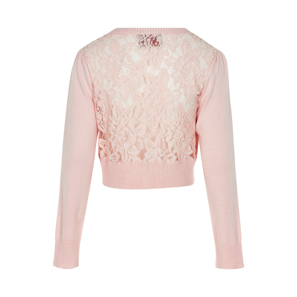 CREAMIE Mijanne Short Cardigan Pearl Blush color
