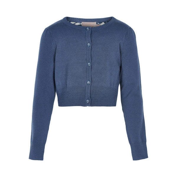 CREAMIE Mijanne Short Cardigan Midnight Blue color