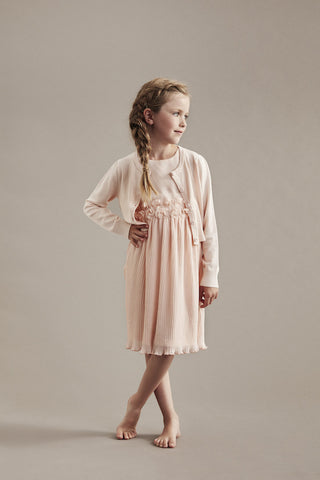 CREAMIE Mijanne Short Cardigan Pearl Blush color