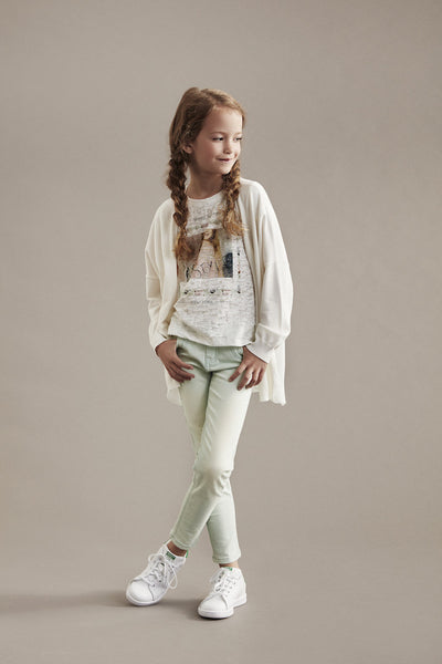 CREAMIE Etna Jeans Smoke Green color