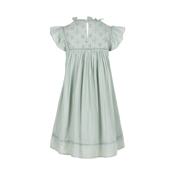 CREAMIE Joy Dress Belgium Block Dusty Green Color