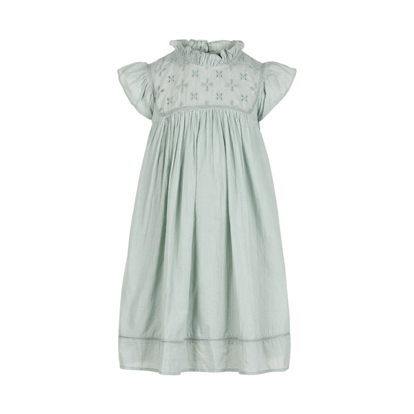 CREAMIE Joy Dress Belgium Block Dusty Green Color