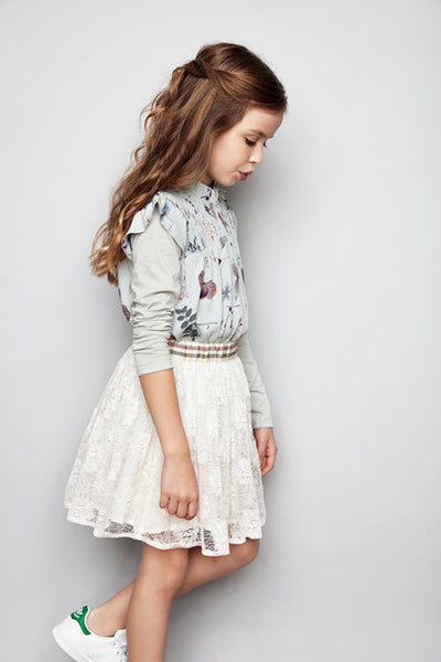 CREAMIE Blouse Barely Blue Color