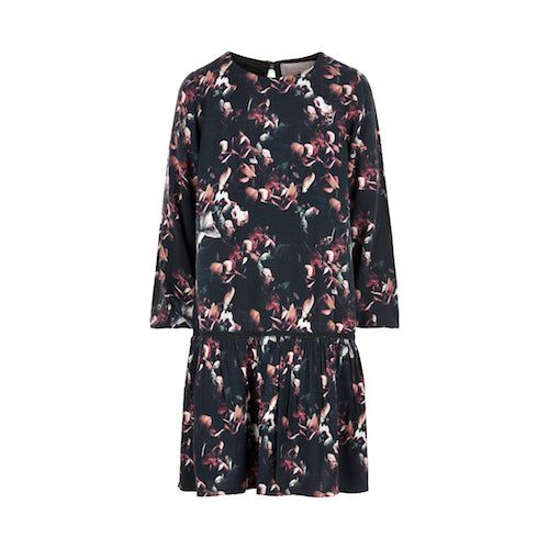 CREAMIE Dress Black Color with flower print
