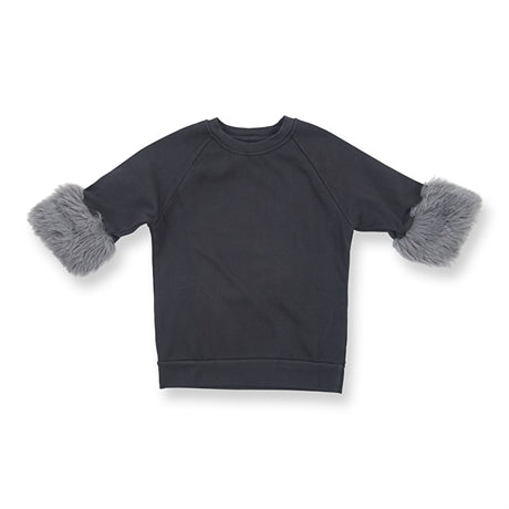 HOW TO KISS A FROG Furry Jumper Dark Grey Color