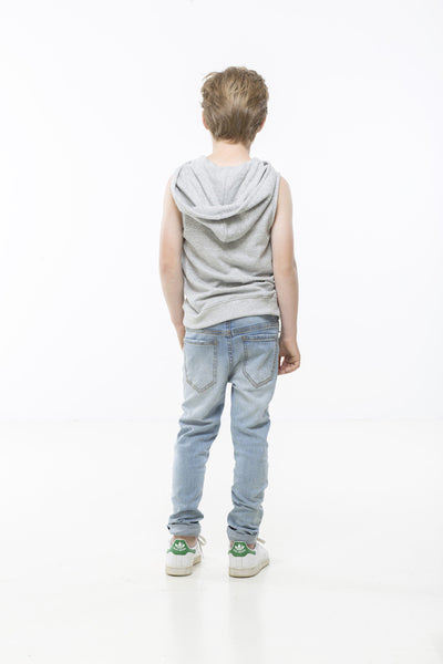 I DIG DENIM Owen Hood Sweater Grey Melange color