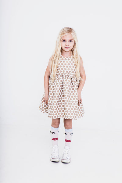 iglo + indi Gold Dot Dress Pearl Color
