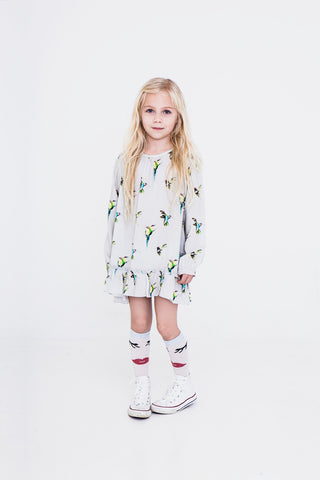 iglo + indi Bird Dress Pale Green Color