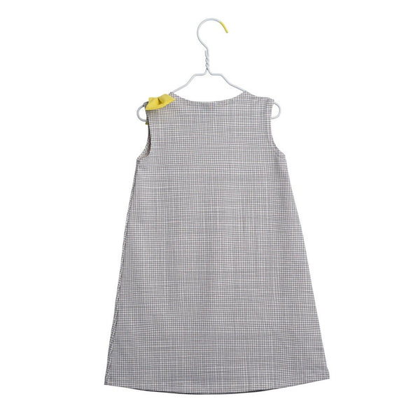PAPU Daisy Dress White sand and Charcoal grey color