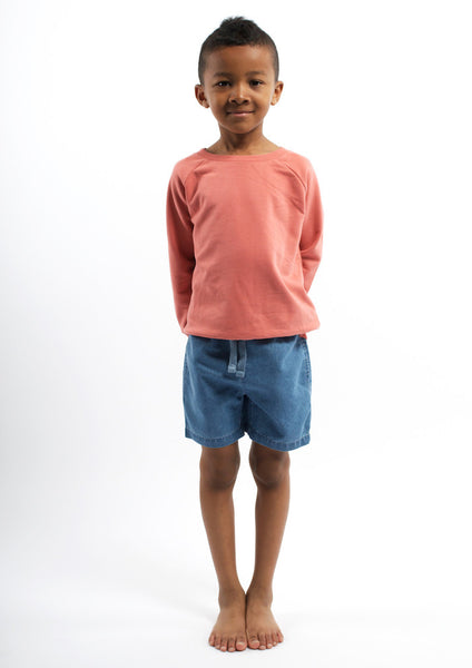 POPUSHOP Denim Shorts - Washed Denim Blue Color