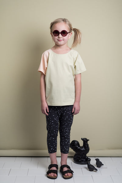 PAPU Dot 3/4 Leggings Charcoal grey base with Sand dots