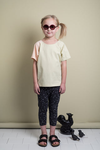 PAPU Dot 3/4 Leggings Charcoal grey base with Sand dots