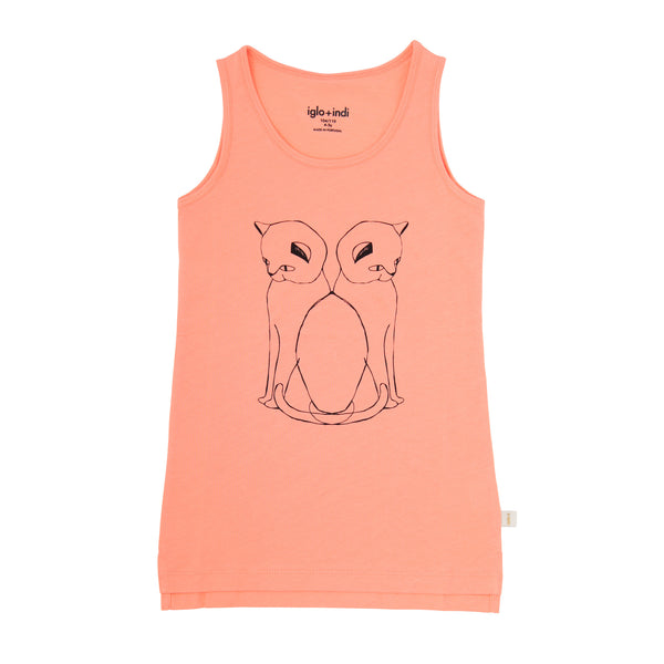 iglo + indi Double Cat Top Papaya color