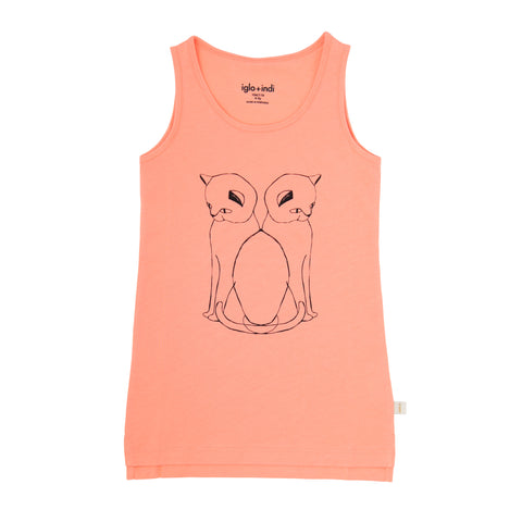 iglo + indi Double Cat Top Papaya color