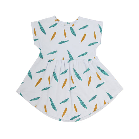 iglo + indi Feather Dress Sky Blue color