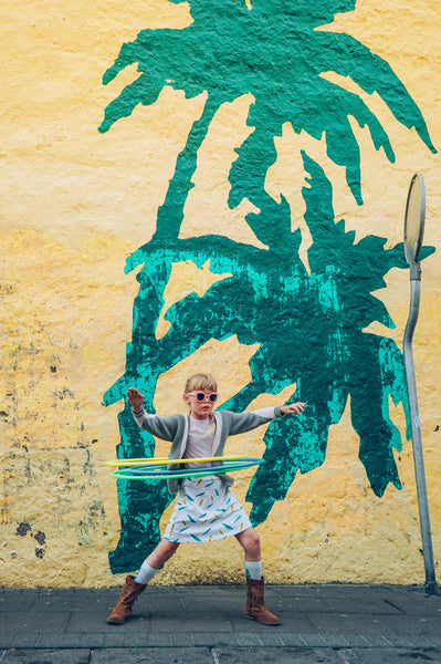 iglo + indi Feather Skirt Sky Blue color