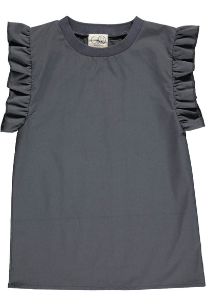 GRO Poplin Dress Short Sleeve - Dark Washed Color