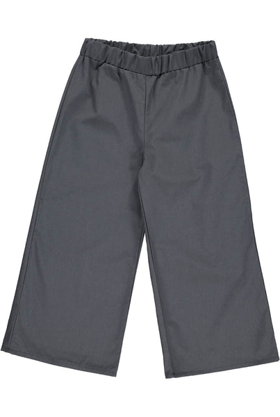 GRO Poplin Culotte Pants - Dark Washed Color
