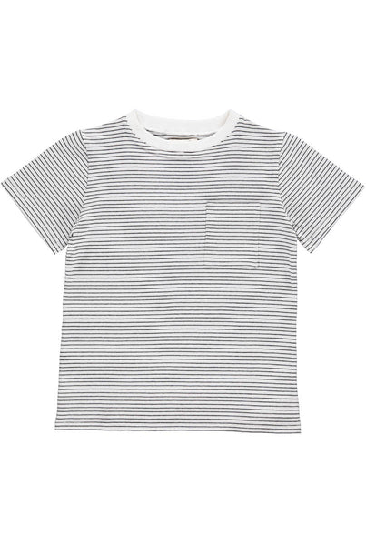 GRO Stripe Tee - ECRU / Black Color